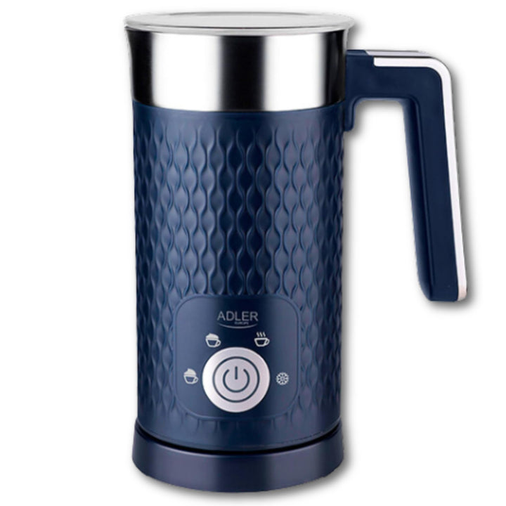 ADLER - Elektrischer Milchaufschäumer und Milchheizer - 2in1-4 Funktionen: Cappuccino, Latte, Erwärm