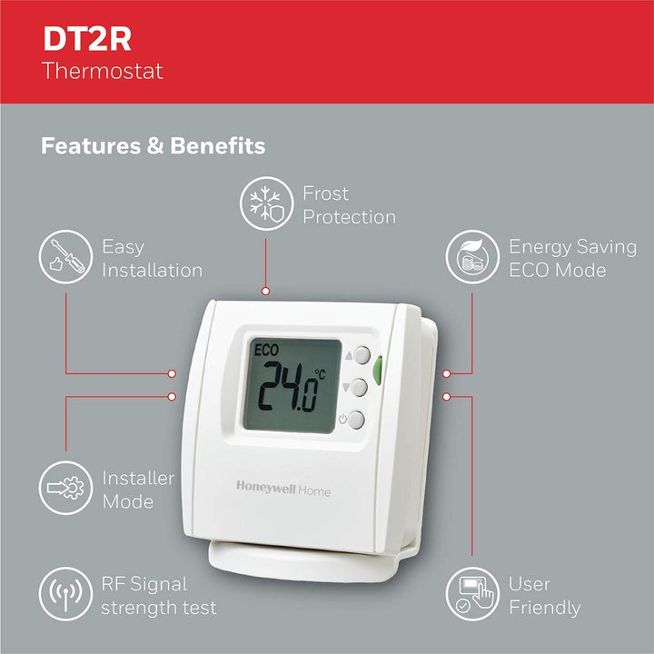 Honeywell Home THR840DEU DT2 Thermostat, White Verkabelt | Basic Verkabelt Weiss, Verkabelt | Basic