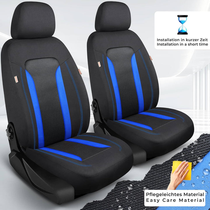 Schonbezüge Sitzbezüge für Renault Arkana Bj ab 2019 in Schwarz/Blau TF1