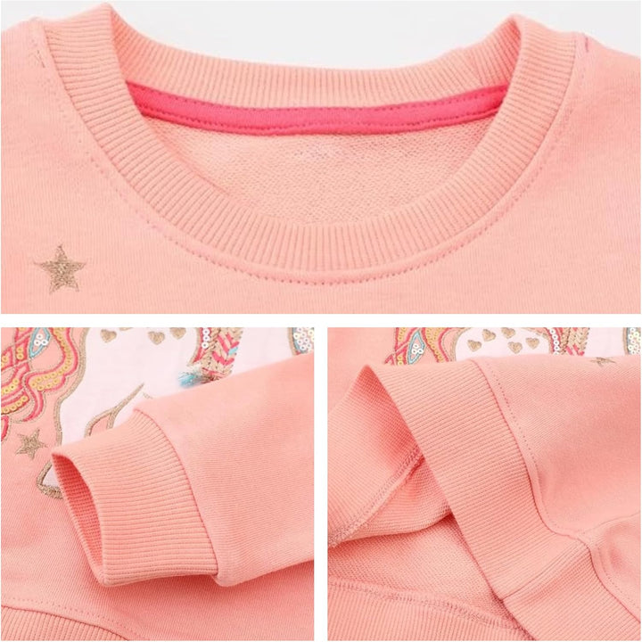 Sweatshirt Mädchen Pullover für Kinder Süss Cartoon Sweater Mädchen Langarmshirts aus Baumwolle Alte