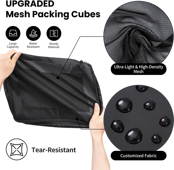 Packing Cubes for Suitcase 10 Set, Leichtgewichtige Gepäck Packing Organizer Packing Cubes für Reise