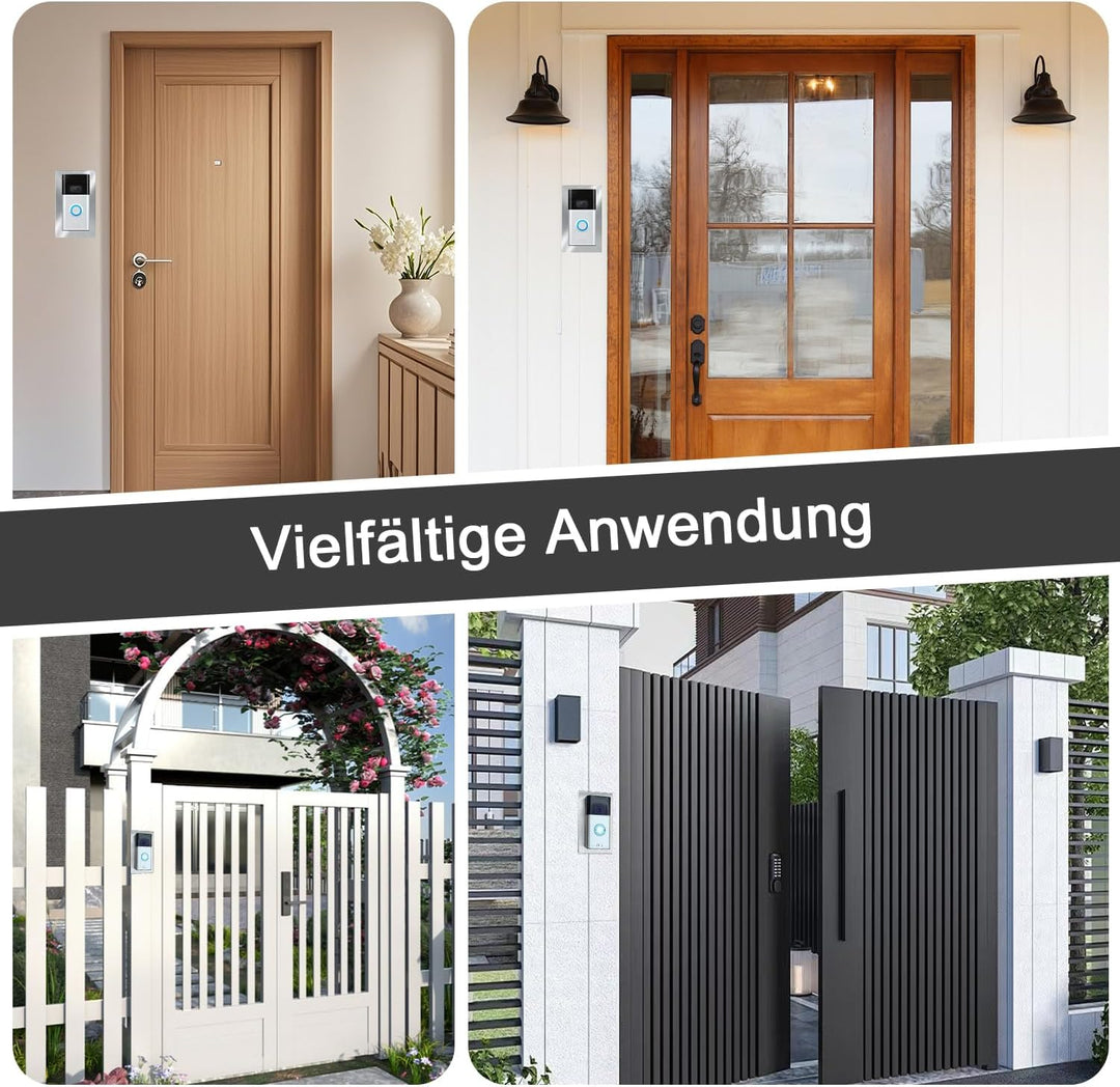 Edelstahl Blende für Ring Videotürklingel/Video Doorbell, Akku 2. Gen, 3 Plus, Pro Battery – Robuste