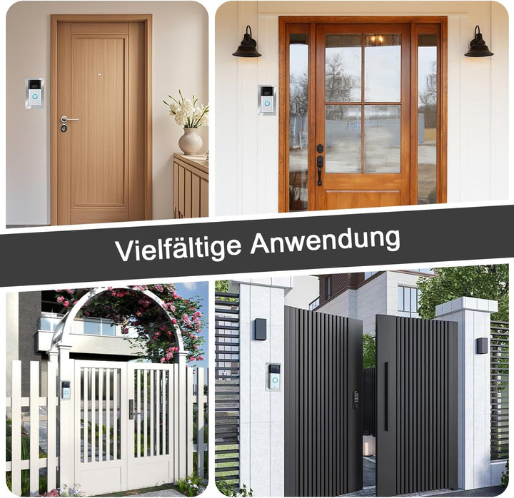 Edelstahl Blende für Ring Videotürklingel/Video Doorbell, Akku 2. Gen, 3 Plus, Pro Battery – Robuste