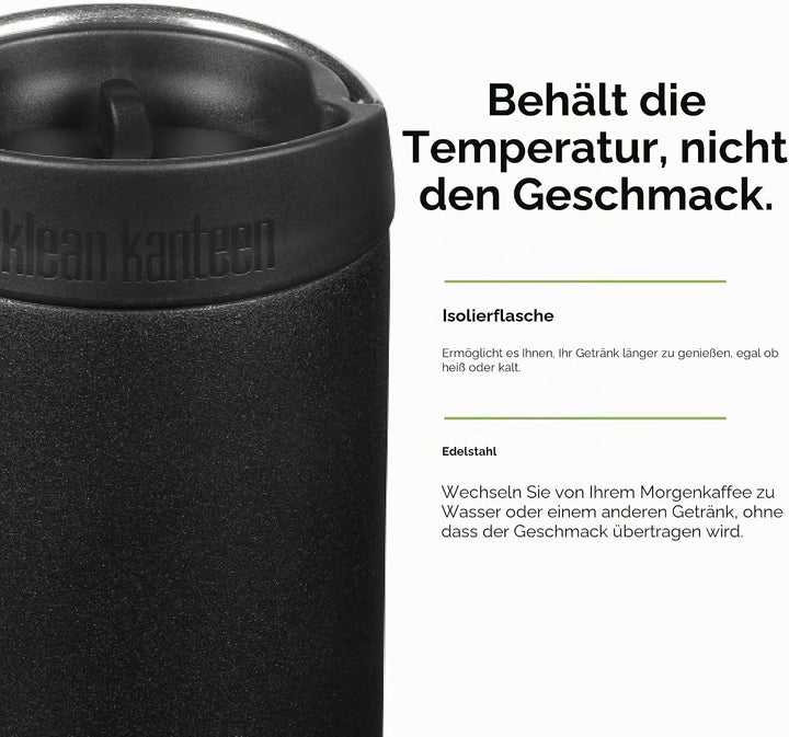 Klean Kanteen Unisex – Erwachsene Tkwide Schlaufenkappe, Black, One Size Schwarz, Schwarz