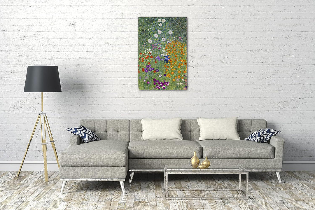 Printed Paintings Leinwand (60x80cm): Gustav Klimt - Bauerngarten (1907) 60x80 cm, 60x80 cm