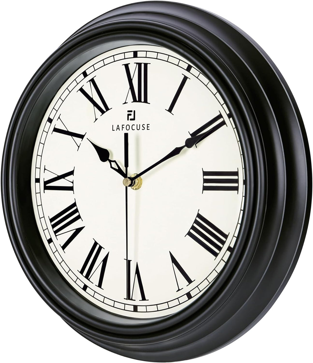 Lafocuse 30 cm Lautlos Wanduhr Römische Ziffern, Klassische Wanduhr Grau, Retro Wanduhr Ohne Tickger