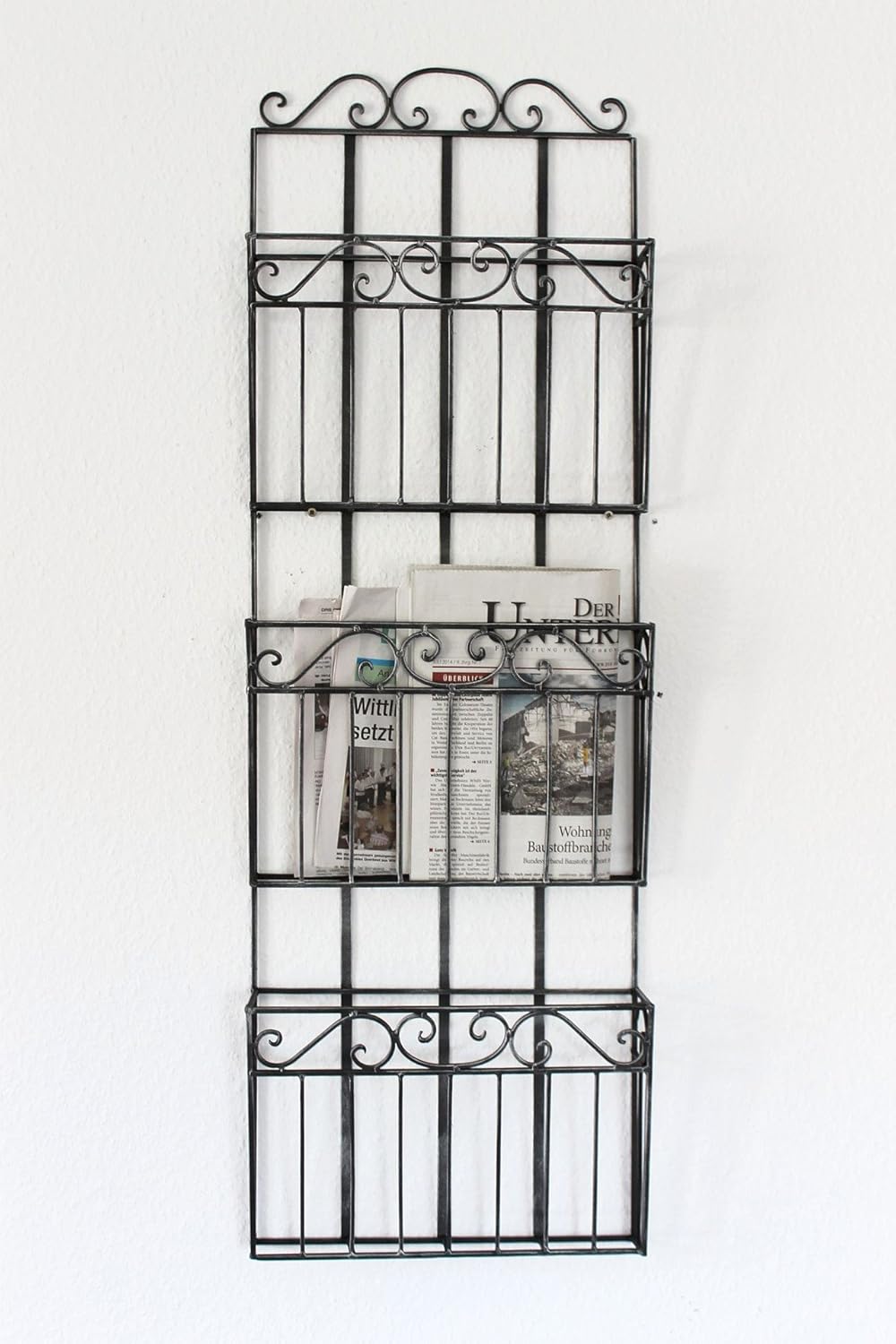 DanDiBo Wandregal Zeitungsständer 09911 Magazinhalter 101 cm Küchenregal Zeitungshalter