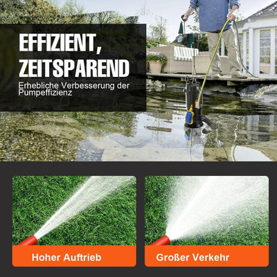 Lfhelper Tauchpumpe 1100W Schmutzwasserpumpe 2 Röhtenbach 2850r/min Fördermenge Wasserpumpe Fäkalien