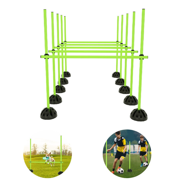 Sprungstangen-Set Agility Hürdenset Trainingsstangen für Sprungkraft, Dribbling und Beweglichkeit Id