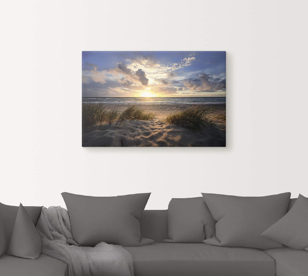 ARTland Leinwandbilder Wandbild Bild auf Leinwand 60x40 cm Wanddeko Strand Meer Küste Maritim Landsc