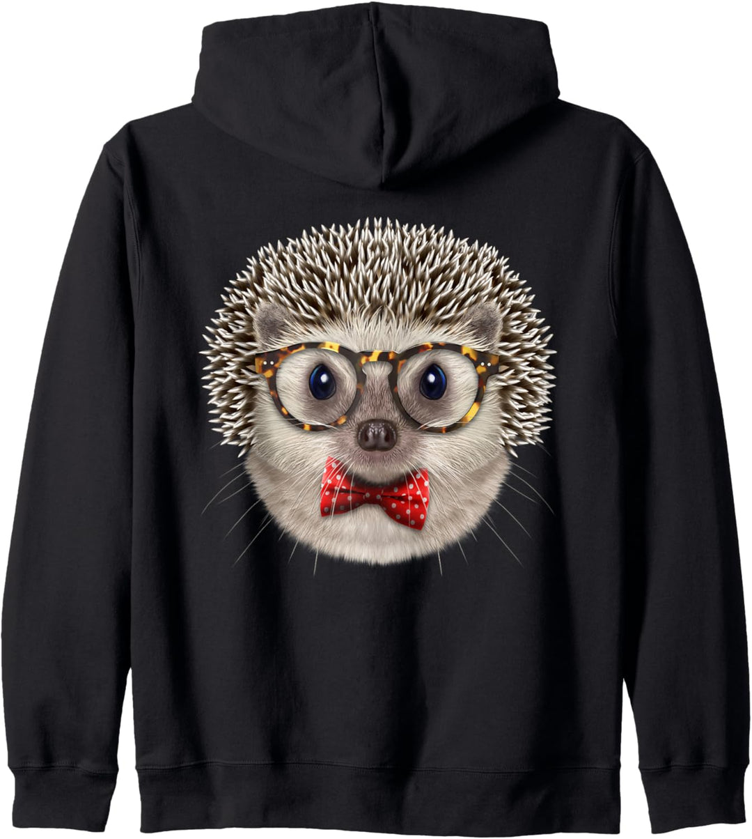 Igel trägt die klassische Brille und Fliege Kapuzenjacke