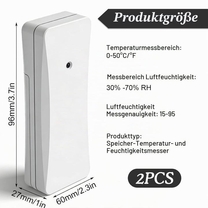 2 Stück Aussensensor für Wetterstation: Funk-Aussensensoren Verbinden mit der Basisstation, Drahtlos