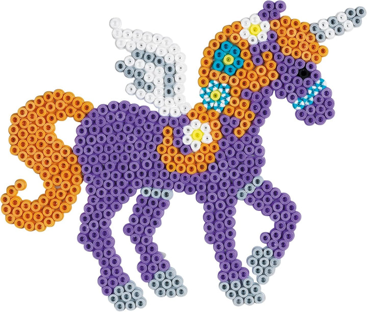 Hama Perlen 3071 Geschenk-Set mit Box mit ca. 7.200 bunten Midi Bügelperlen mit Durchmesser 5 mm, Mo