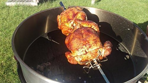 Onlyfire BRF-6102 Edelstahl Rotisserie Fleischklammer Fleischnadel, für 10MM und 8MM quadratischen D