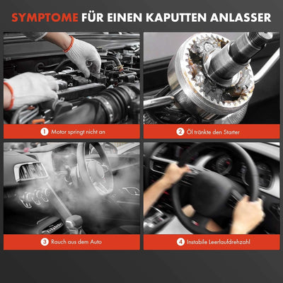 Frankberg Anlasser Starter 0,85 KW Kompatibel mit Accent I/II/III/IV 1994-2014 Getz 2002-2010 Cerato