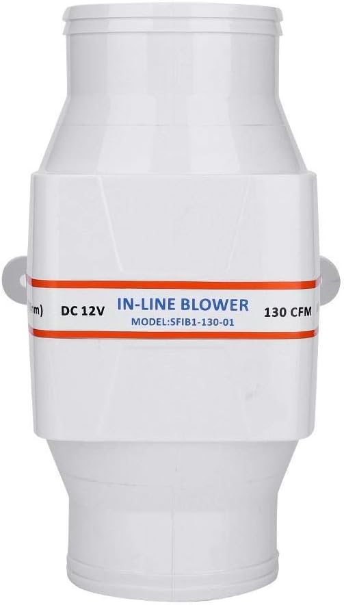 75 mm Luftgebläse, Weiss Rohrventilator, 12V Abluftventilator, Leiser Abluftventilator für schöne Ya