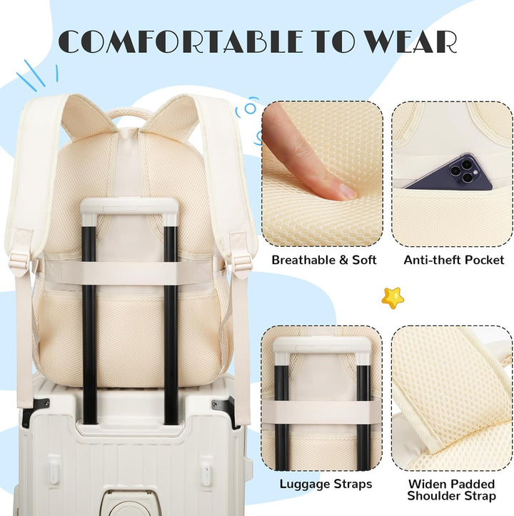kadilong Rucksack Mädchen Teenager Rucksack Laptop Damen Schultasche Frauen Schulrucksack mit USB La