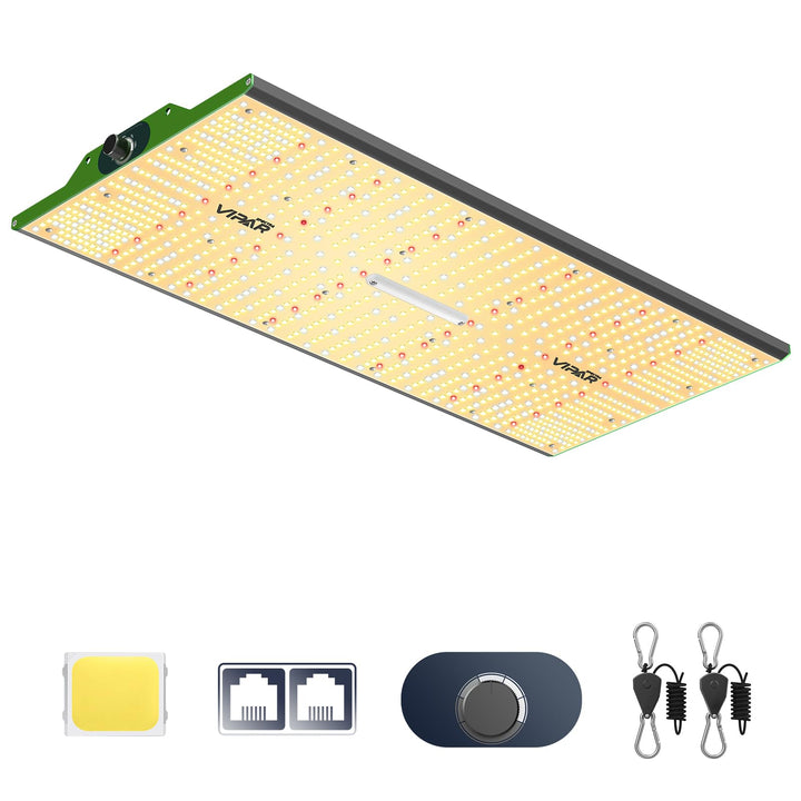 VIPARSPECTRA 2023 Upgraded P2000 LED Wachstumslicht, Daisy Chain Dimmbare Vollspektrum LED Grow Lamp