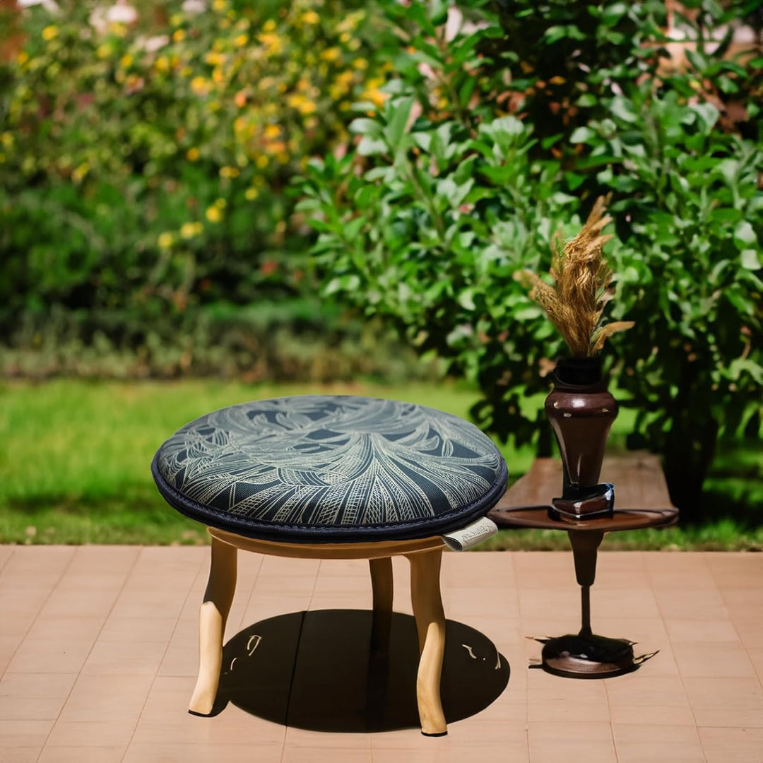 SILUK gemütliches Sitzkissen aus Filz Ø 36cm - Komfortable Waschbare - 4er Set Grau I Schwarz für Ba