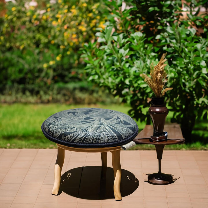 SILUK gemütliches Sitzkissen aus Filz Ø 36cm - Komfortable Waschbare - 4er Set Grau I Schwarz für Ba