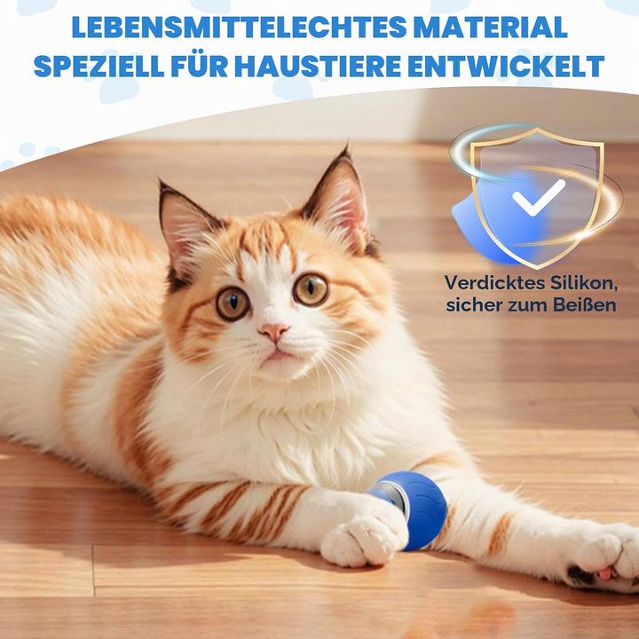 Interaktives Katzenspielzeug Matte mit 2 Elektrische Katzenspielzeug Bälle, Simuliertes Jagd katzens