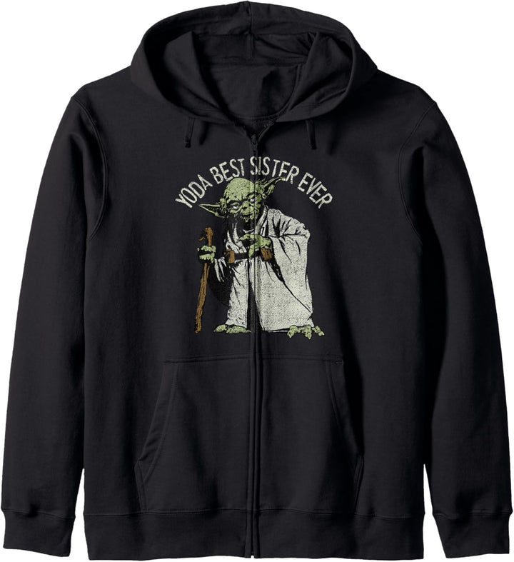 Star Wars Yoda Best Sister Ever Portrait Kapuzenjacke