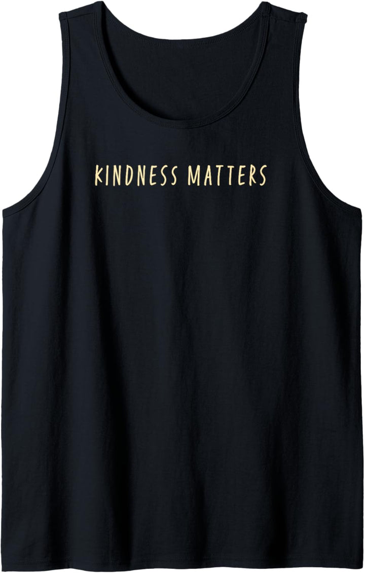 Trendy Kindness Matters Simple Text Floral Bouquet Tank Top