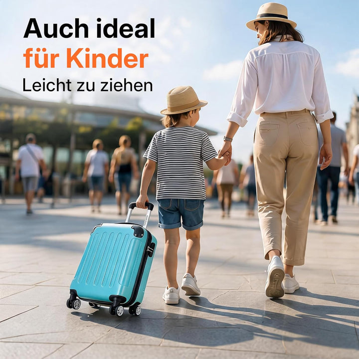 BEIBYE Handgepäck Koffer 45x36x20 cm – Untersitzkoffer für EasyJet, kleines Kabinengepäck aus ABS, G