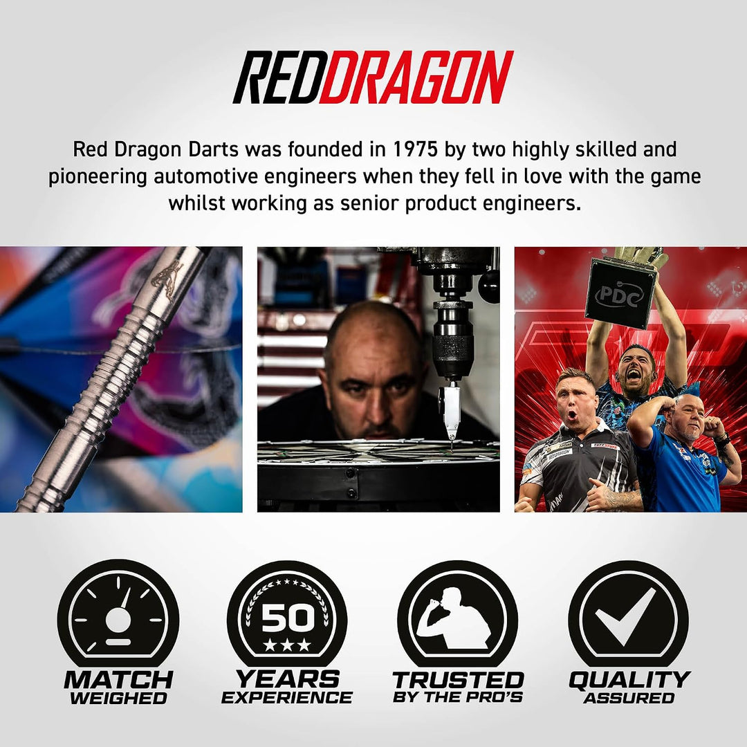 RED DRAGON Peter Wright Snakebite Euro 11: 20g oder 24g Tungsten Darts mit Flights und Schäfte 20.0