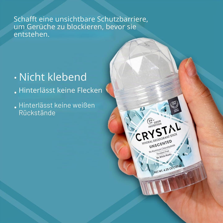 Crystal, Körper-Deodorant, Stick, ohne Duft, 125 ml Original 125 ml (1er Pack), Original 125 ml (1er