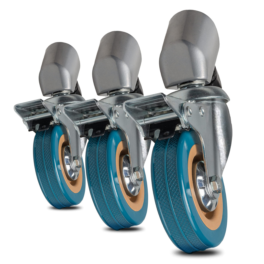 Walimex pro 3er Set Stativrollen für Lichtstative I für extra schweres Gewicht, belastbar bis 30kg I
