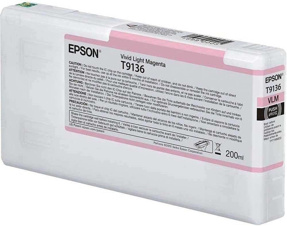 EPSON T9136 Vivid Light Magenta Ink Cartridge (200ml)