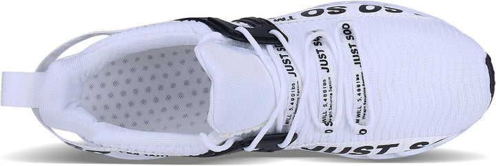 Wonesion Herren Fitness Laufschuhe Atmungsaktiv rutschfeste Mode Sneaker Sportschuhe 40 EU 2 Weiss,