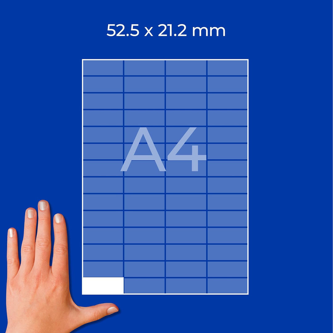 AVERY Zweckform 3668 Universal Etiketten (5.600 Klebeetiketten, 52,5x21,2mm auf A4, Papier matt, ind