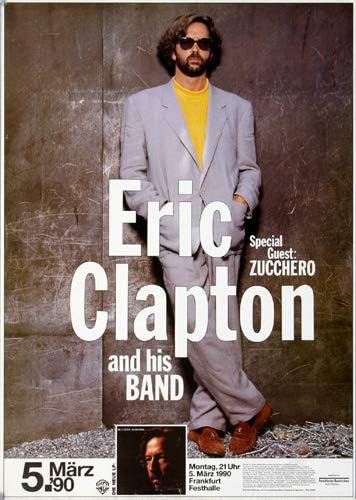 Eric Clapton - Journeyman, Frankfurt 1990 » Konzertplakat/Premium Poster | Live Konzert Veranstaltun