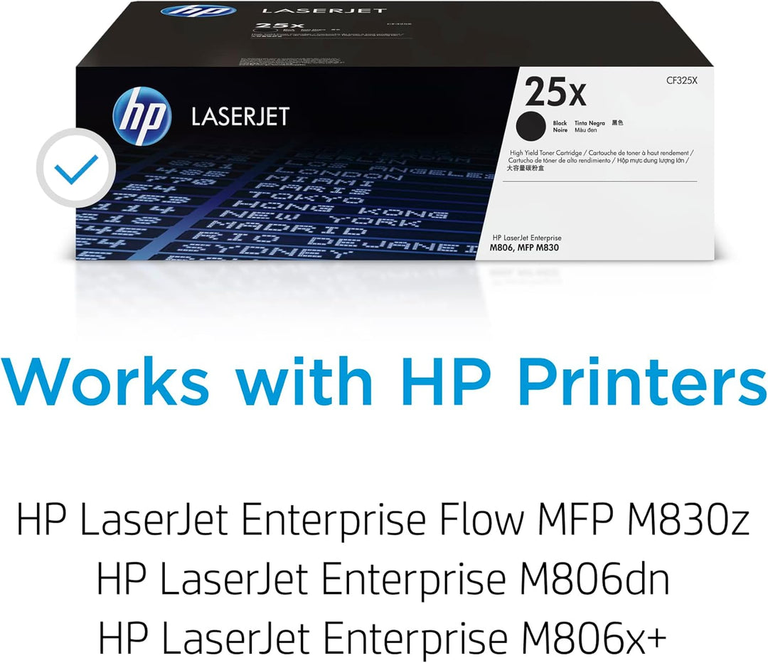 HP 25X (CF325X) Schwarz Original Toner mit hoher Reichweite für HP Laserjet Enterprise M806dn, Flow