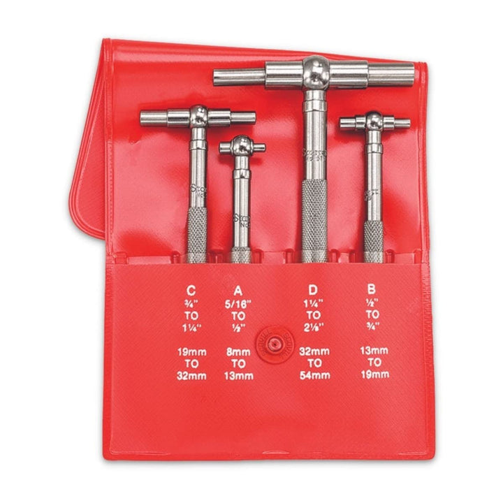 Starrett S579GZ Selbstzentrierende Teleskoplehre mit 2 Teleskoparmen, Bereich 5/16" - 2-1/8", Griffl