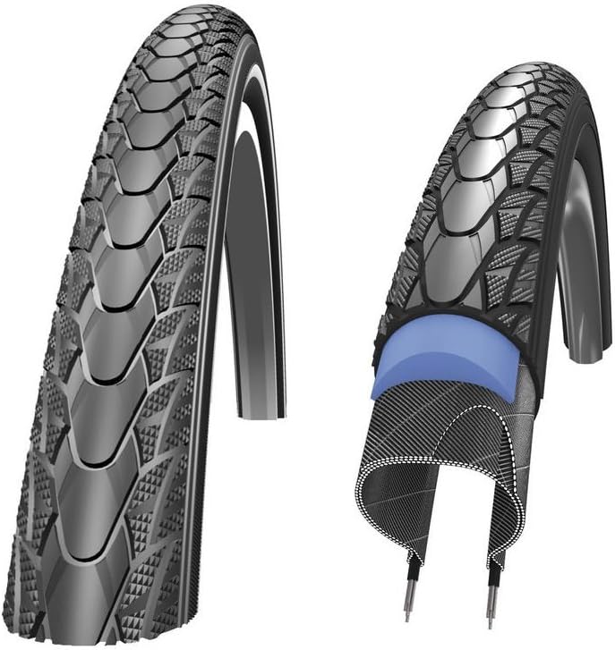 Schwalbe - Marathon Plus Reflex – Trekkingreifen mit Reflexstreifen für Fahrräder. 28 x 1 1/4, 28 x