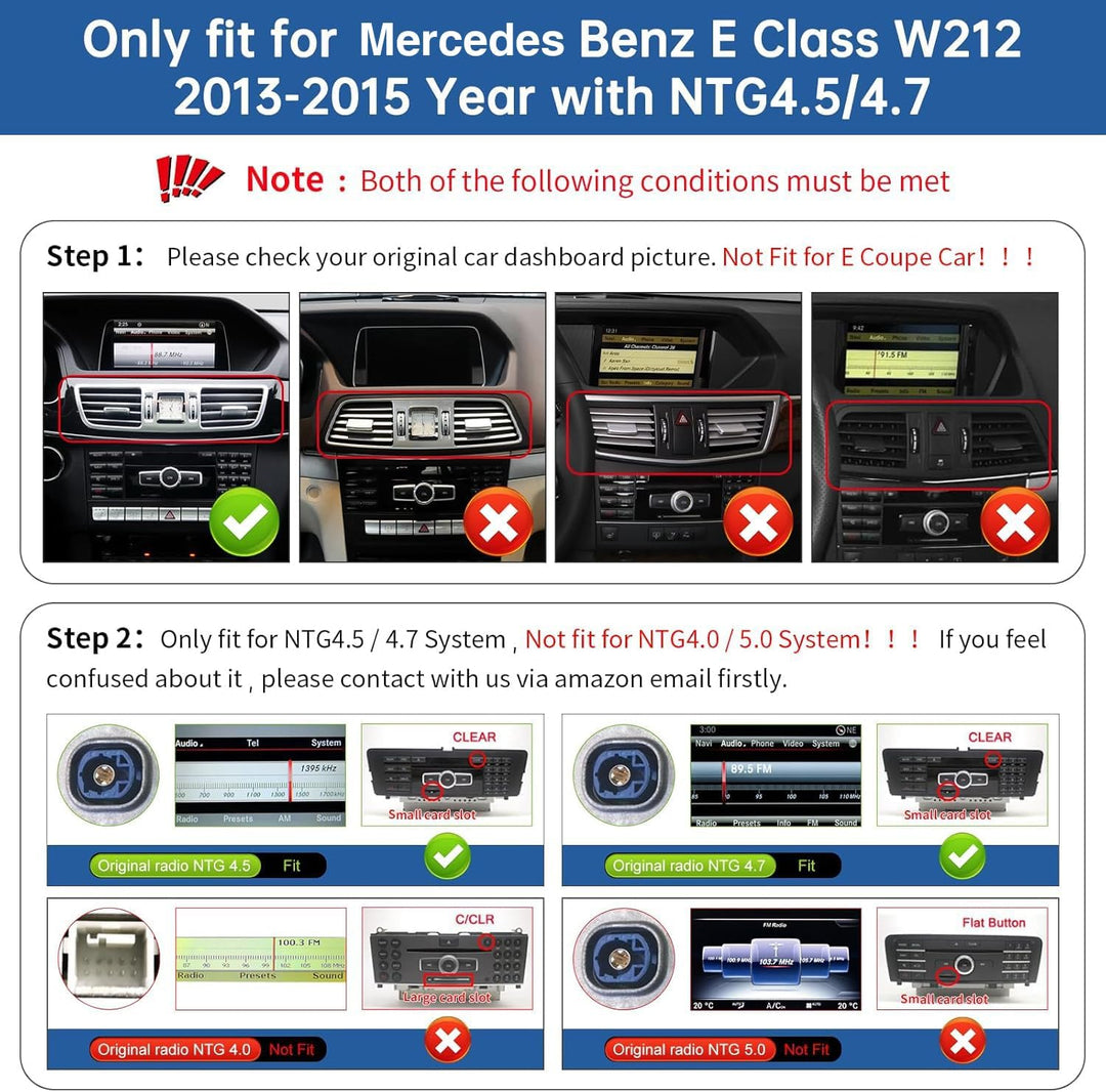 Road Top 12,3 Zoll Ultra-schmal Autoradio Touchscreen Drahtlos CarPlay Android Auto für Mercedes Ben