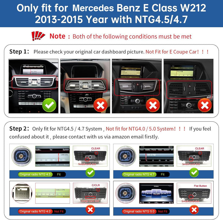 Road Top 12,3 Zoll Ultra-schmal Autoradio Touchscreen Drahtlos CarPlay Android Auto für Mercedes Ben