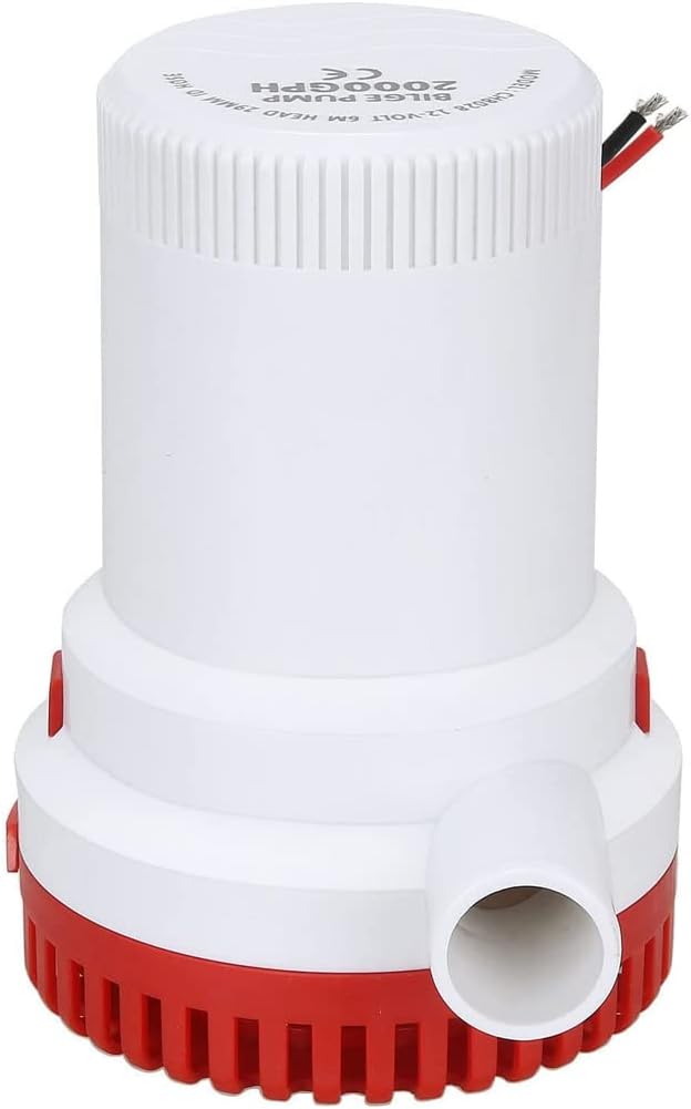ZONADAH 12-V-Tauch-Bilgenwasserpumpe, 2000 GPH, 29 mm, elektrisches Pumpen von Süss- oder Meerwasser