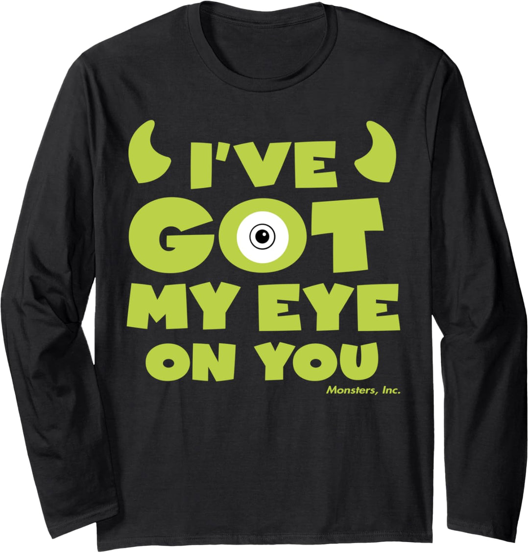 Disney Pixar Monsters University Mike Eye On You Text Langarmshirt