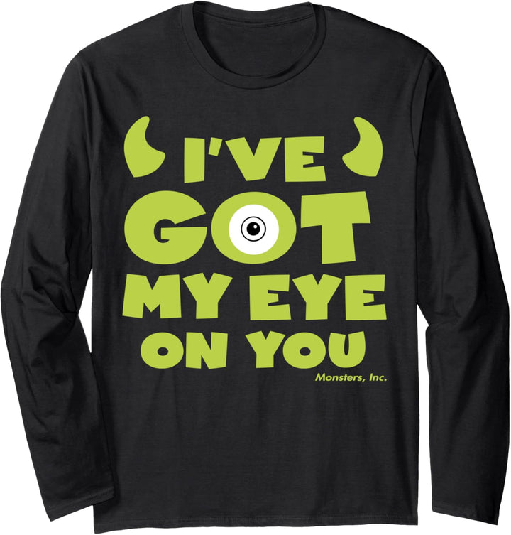Disney Pixar Monsters University Mike Eye On You Text Langarmshirt