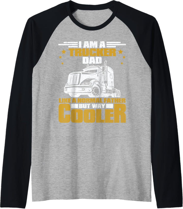 LKW Fahrer Vater Lastwagenfahrer - Papa Fernfahrer Trucker Raglan