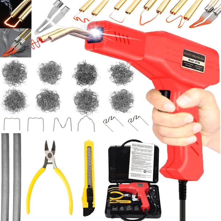 220W Kunststoff Schweissgerät, Kunststoff Schweissen Set mit 800PCS Schweissnägel für Auto Stossstan