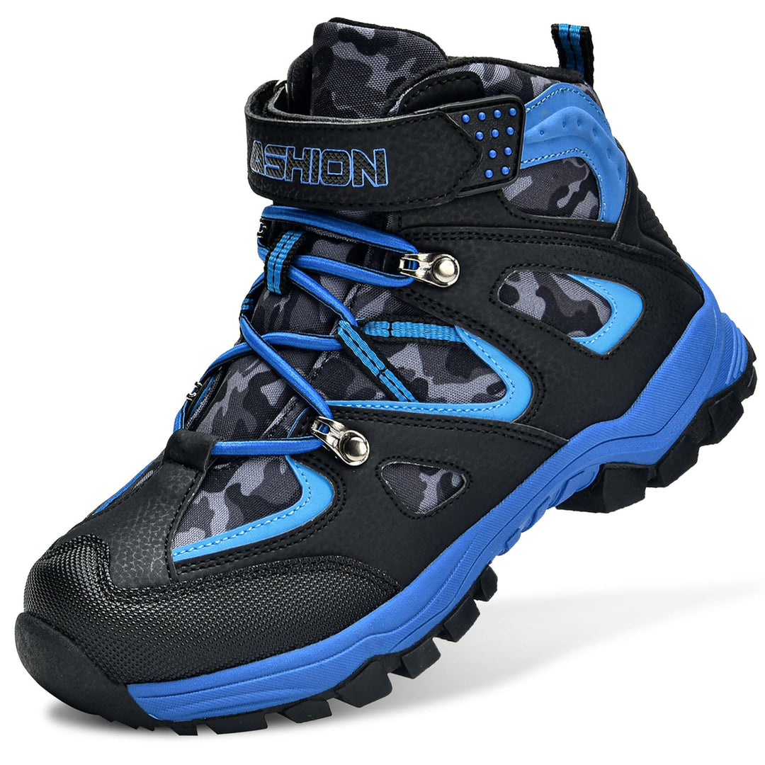 ASHION Winterschuhe Jungen Schneestiefel Kinder Mid Gefütterte Winterstiefel Wanderschuhe Trekking B