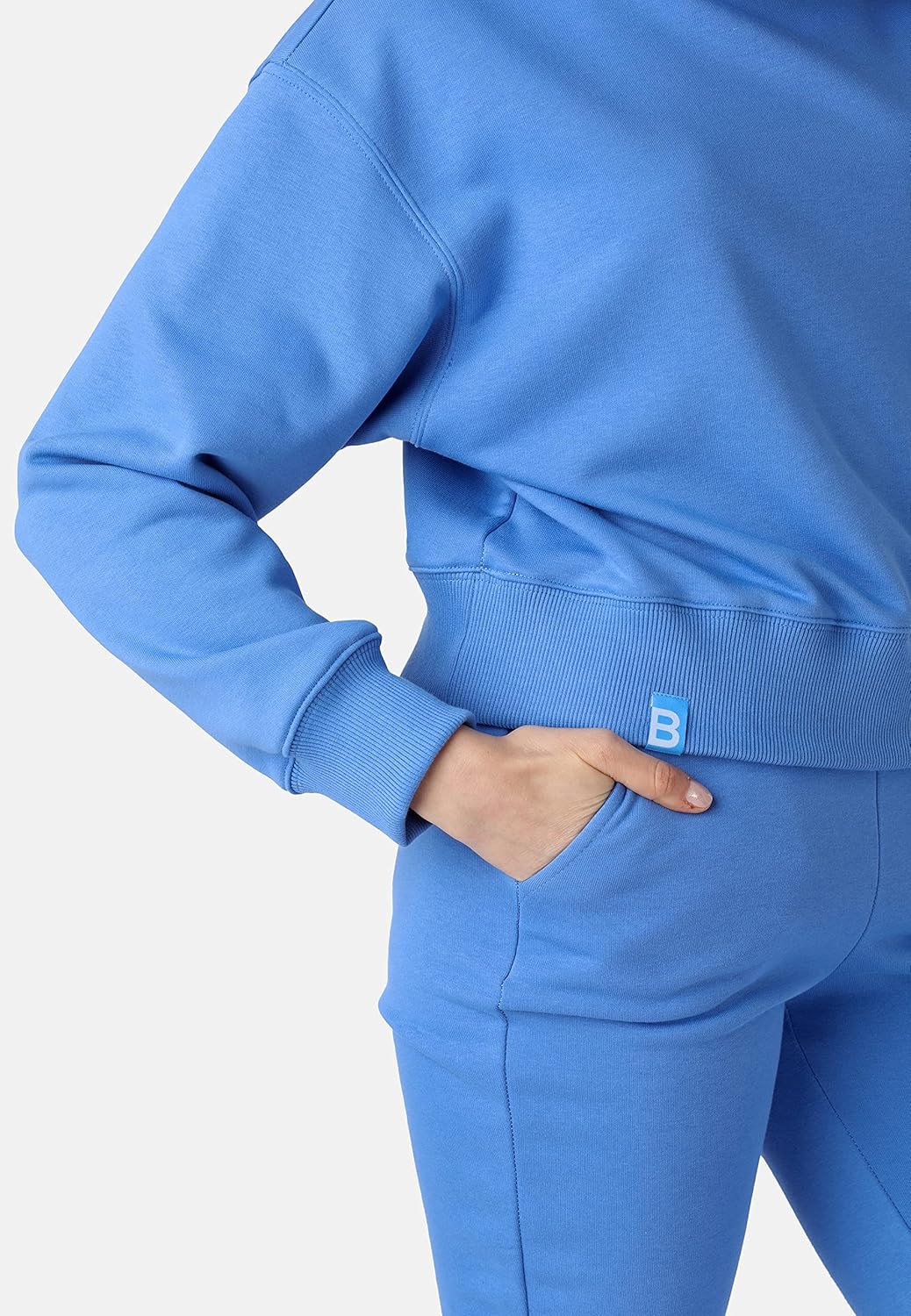 Bellivalini Sportanzug Damen Jogginganzug aus Baumwolle Zweiteiler Lange Ärmel BLV222 XS Blau, XS Bl