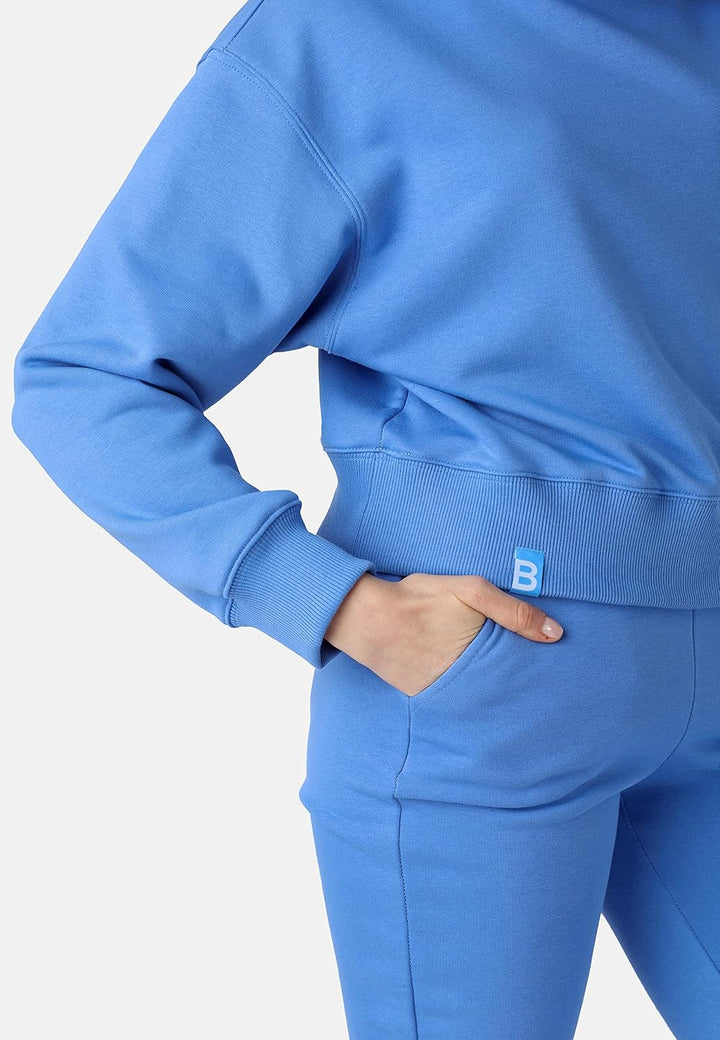 Bellivalini Sportanzug Damen Jogginganzug aus Baumwolle Zweiteiler Lange Ärmel BLV222 XS Blau, XS Bl