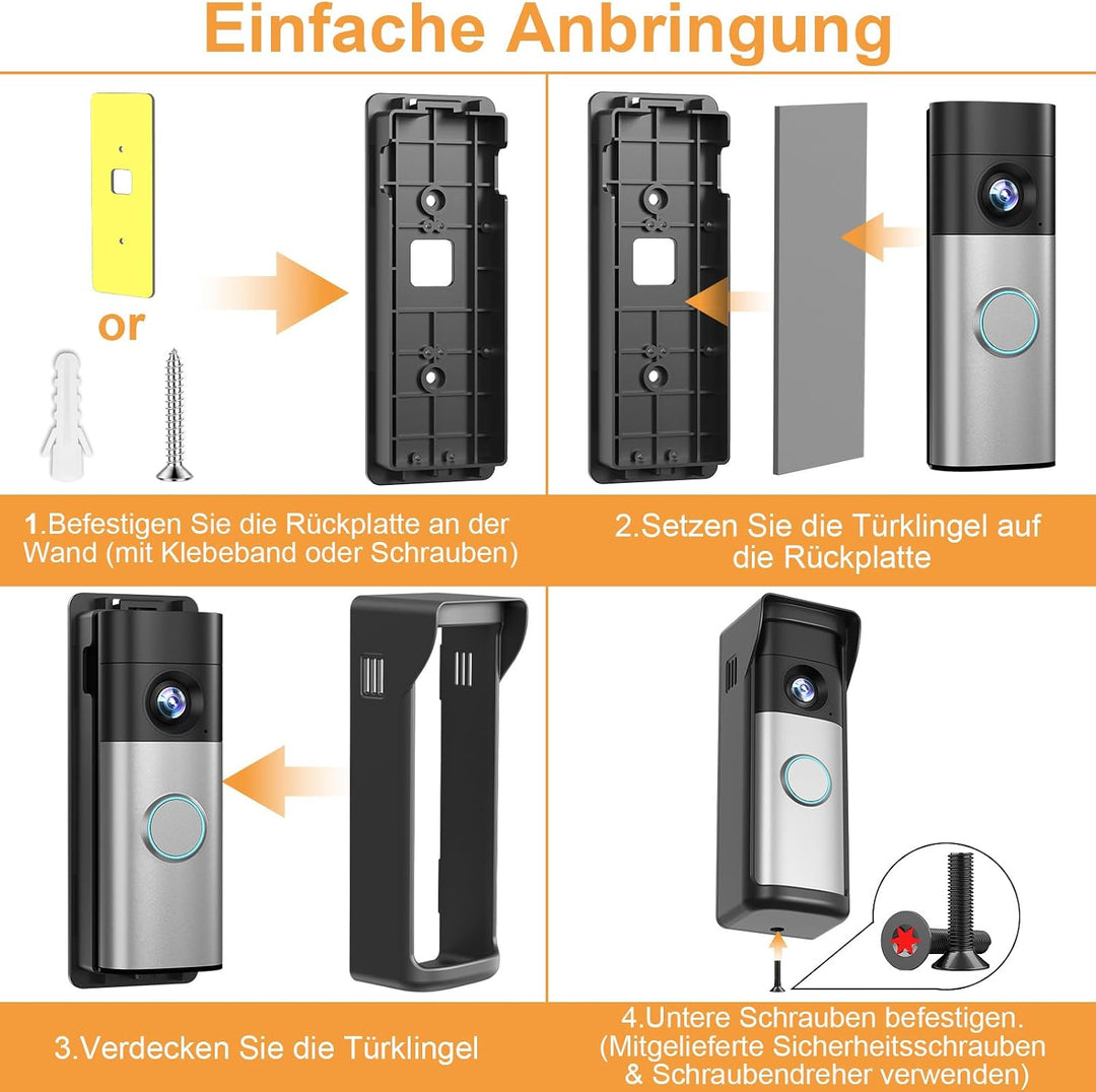 2026 Selbstklebende Video-Türklingel-Halterung für Ring Battery Video Doorbell/Plus/Pro(neueste Gen.