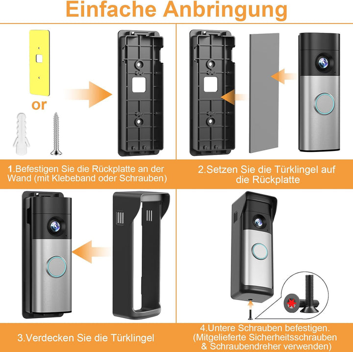 2026 Selbstklebende Video-Türklingel-Halterung für Ring Battery Video Doorbell/Plus/Pro(neueste Gen.